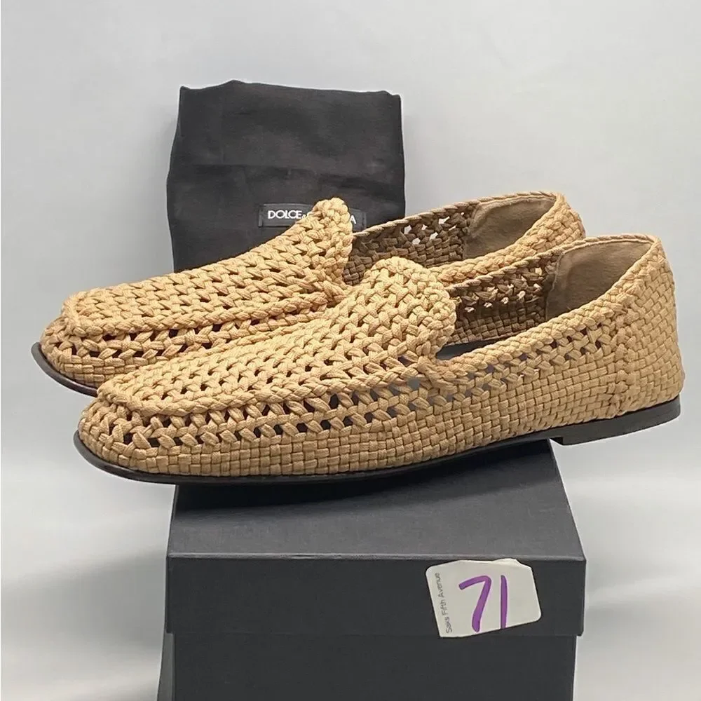 Dolce & Gabbana Crocheted Loafers UK size 11/US size 12